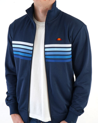 Ellesse Faded Multi Stripe Track Top Navy