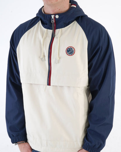Pretty Green Tilby Colour Block Overhead Jacket Navy