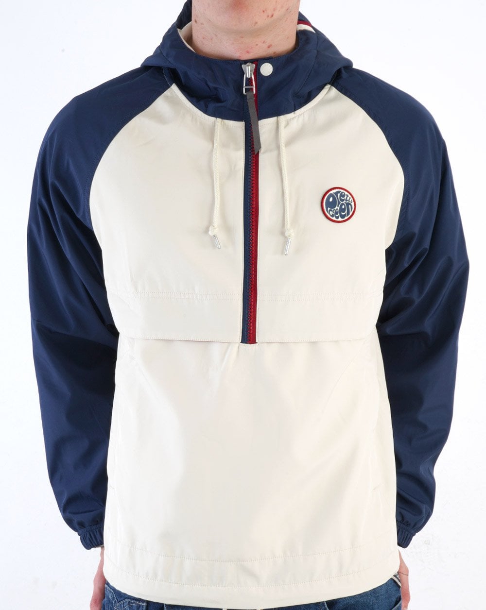 Pretty Green Tilby Colour Block Overhead Jacket Navy