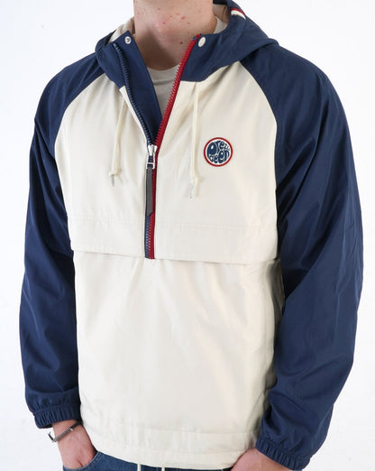 Pretty Green Tilby Colour Block Overhead Jacket Navy