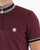 Pretty Green Marriot Zip Neck Cycling Top Burgundy