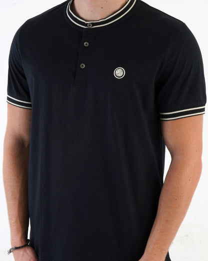 Pretty Green Beta Henley T-shirt Black