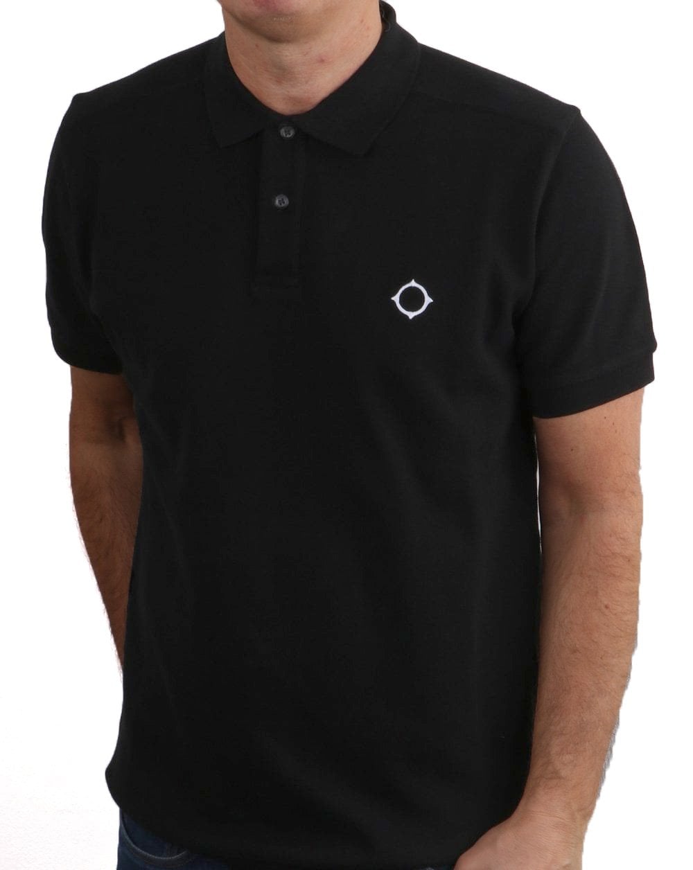 Ma.strum Pique Polo Black