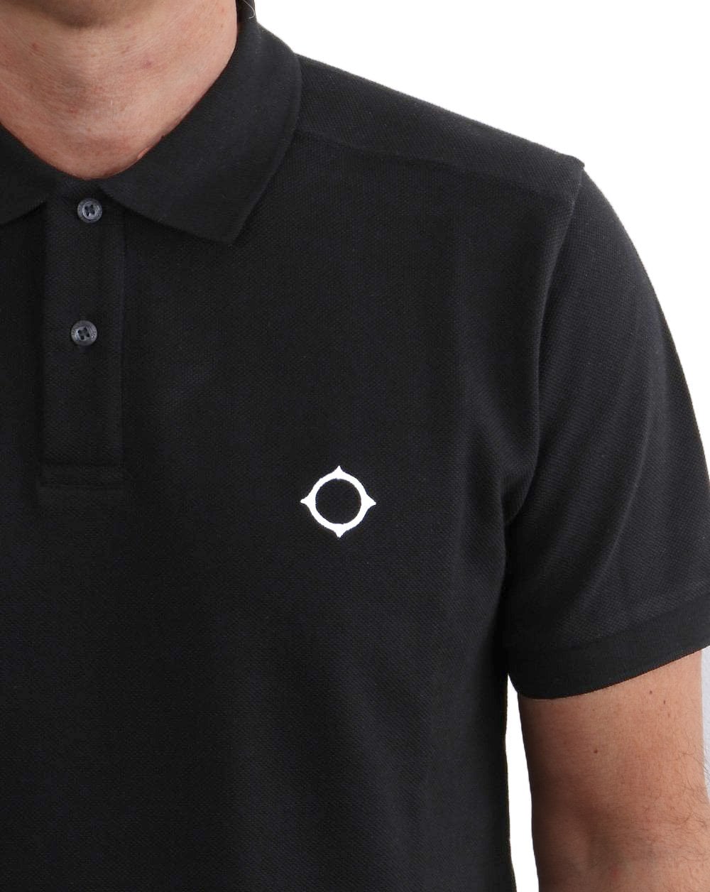 Ma.strum Pique Polo Black