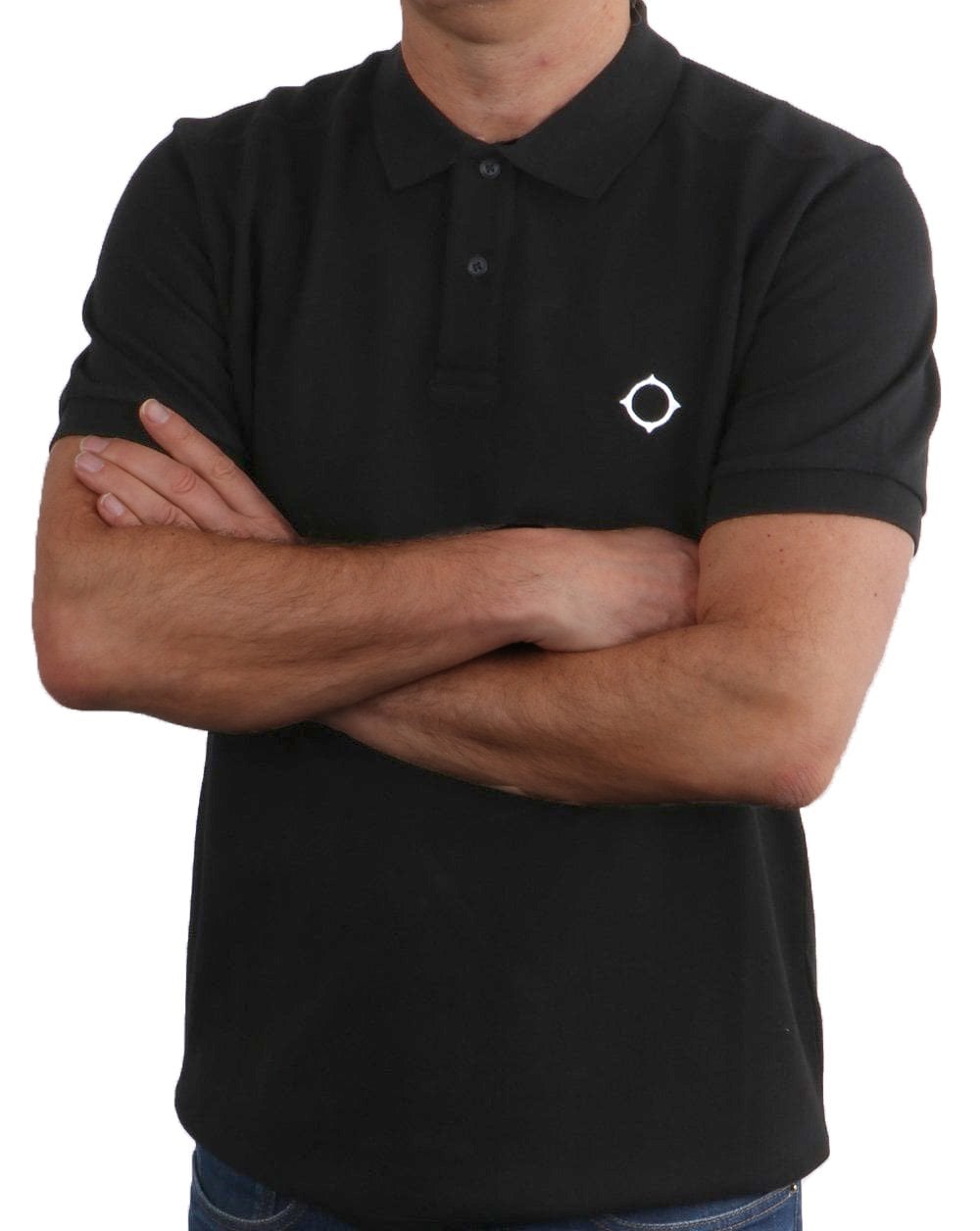 Ma.strum Pique Polo Black