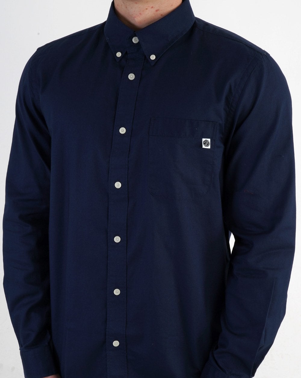 Pretty Green Oxford Long Sleeve Shirt Navy