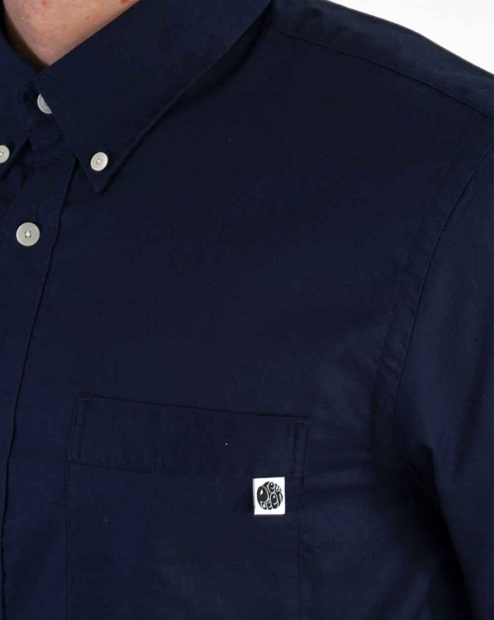 Pretty Green Oxford Long Sleeve Shirt Navy