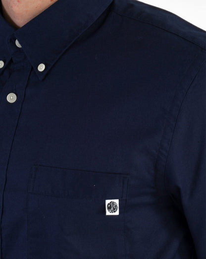 Pretty Green Oxford Long Sleeve Shirt Navy