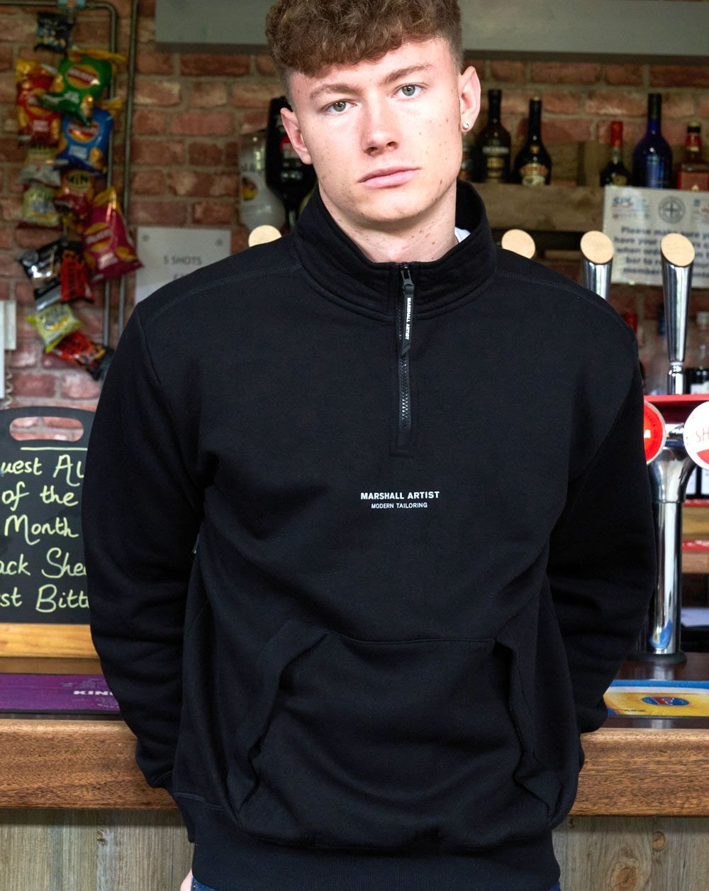 Marshall Artist Siren 1/4 Zip Sweat Black