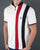 Trojan Stripe Front Zip Funnel Ecru