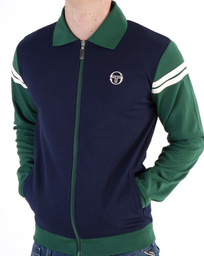 Sergio Tacchini Verdi Track Top Navy  Green