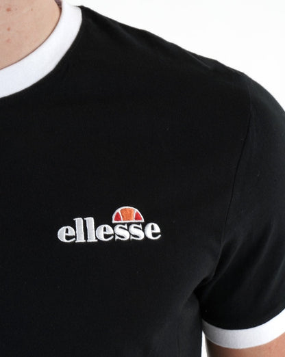 Ellesse Ringer T Shirt Black