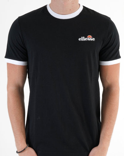 Ellesse Ringer T Shirt Black