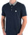 Pretty Green Houndstooth Collar Polo Shirt Navy