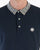 Pretty Green Houndstooth Collar Polo Shirt Navy