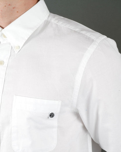 Pretty Green Oxford Long Sleeve Shirt White