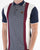 Trojan Geometric Panel Polo Navy