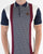 Trojan Geometric Panel Polo Navy