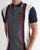 Trojan Geometric Panel Polo Navy