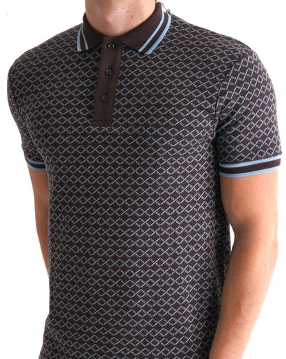 Ska & Soul Rope Stripe Jacquard Polo Chocolate