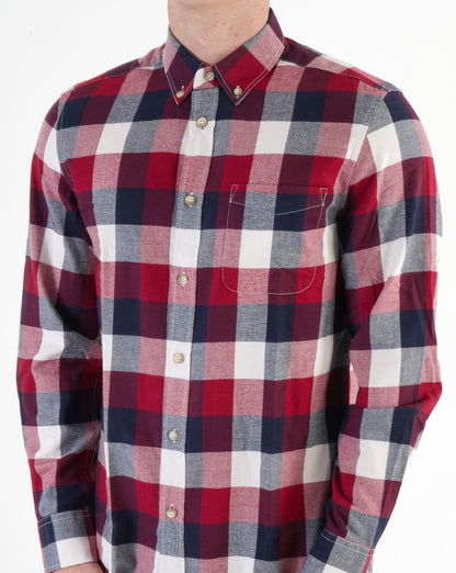 Benetton Check Flannel Shirt White/Navy/Red