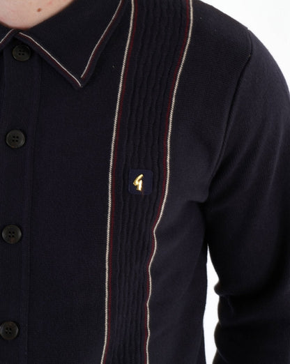 Gabicci Vintage Ethan Knitted Cardigan Navy