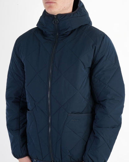 Barbour Hooded Liddesdale Quilt Jacket Navy