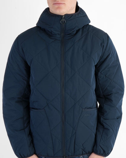 Barbour Hooded Liddesdale Quilt Jacket Navy