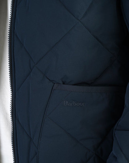 Barbour Hooded Liddesdale Quilt Jacket Navy