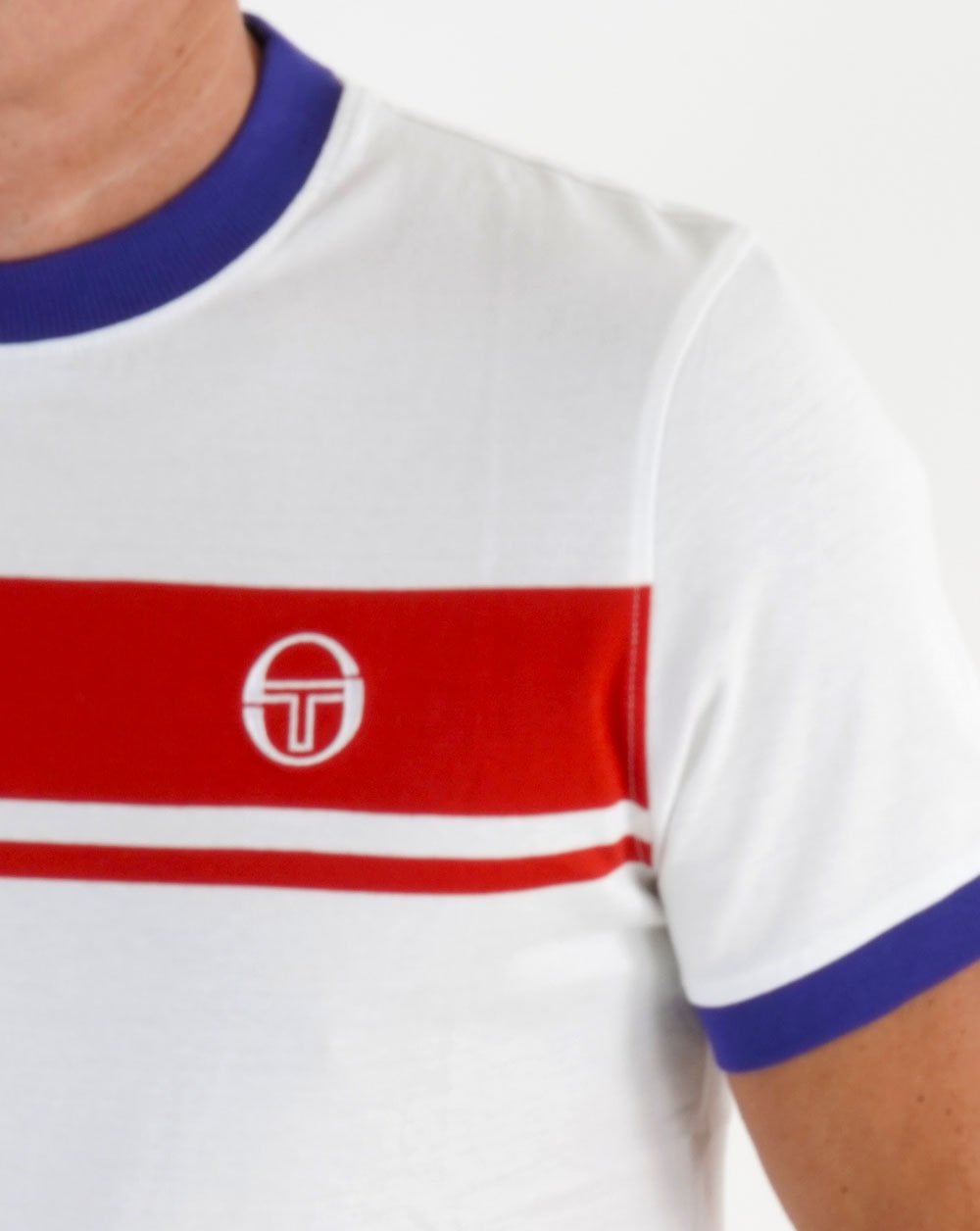 Sergio Tacchini Masters T Shirt White/red/blue