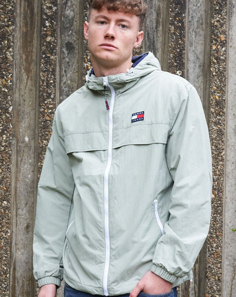 Tommy Jeans Chicago Windbreaker Faded Green
