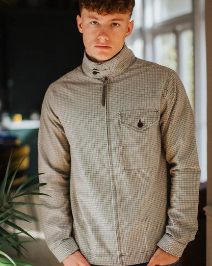 Pretty Green Houndstooth Overshirt Multi Colour