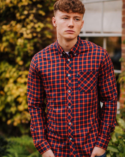 Ben Sherman House Tartan Shirt Red