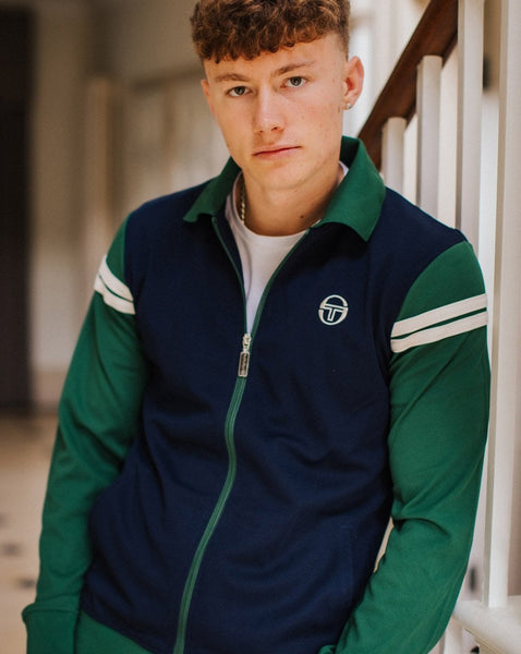 Sergio Tacchini Verdi Track Top Navy  Green