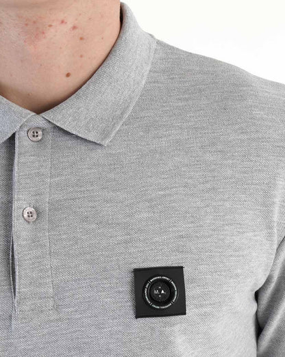 Marshall Artist Siren Long Sleeve Polo Grey Marl