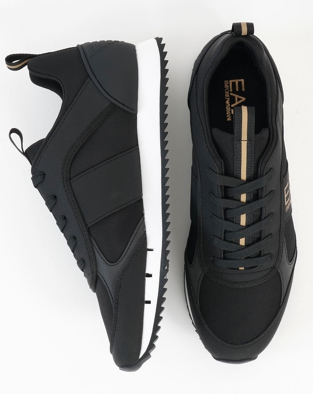 EA7 Emporio Armani Runner Trainer Black/Gold/White