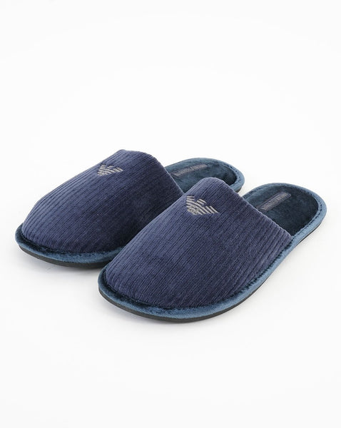 Emporio Armani Logo Slipper Marine