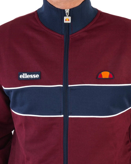 Ellesse Chest Panel Track Top Burgundy/Navy