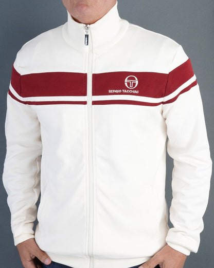 Sergio Tacchini Masters Track Top Gardenia/ Burgundy