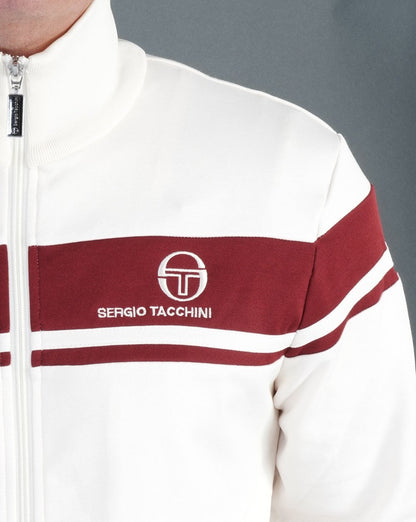 Sergio Tacchini Masters Track Top Gardenia/ Burgundy