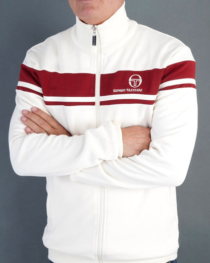 Sergio Tacchini Masters Track Top Gardenia/ Burgundy