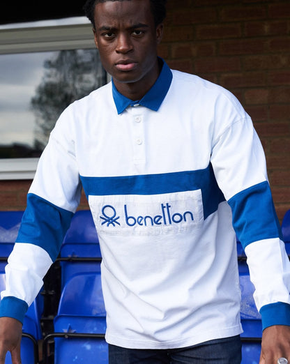 Benetton Rugby Shirt White/Blue