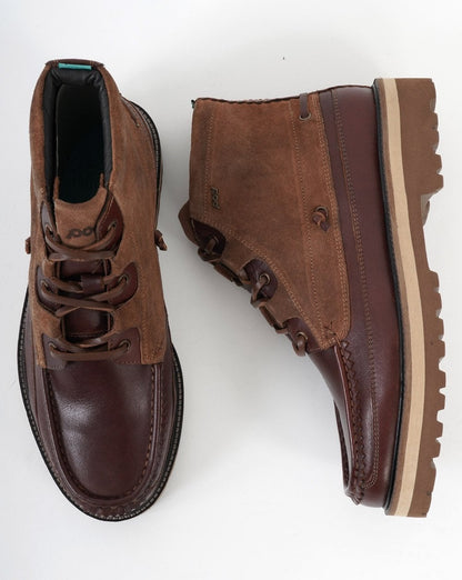 Pod Benedict Leather Moccasin Boot Chestnut
