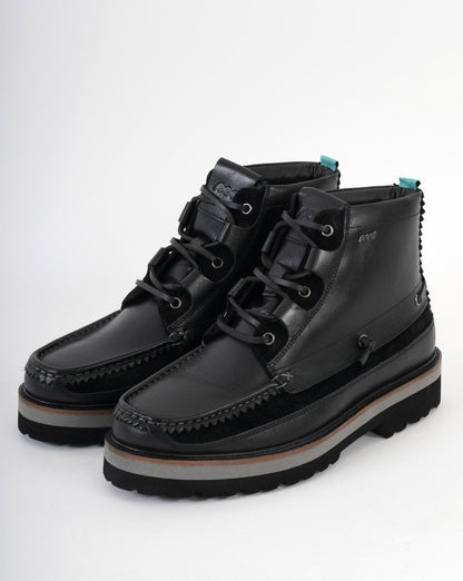 Pod Benedict Leather Moccasin Boot Black