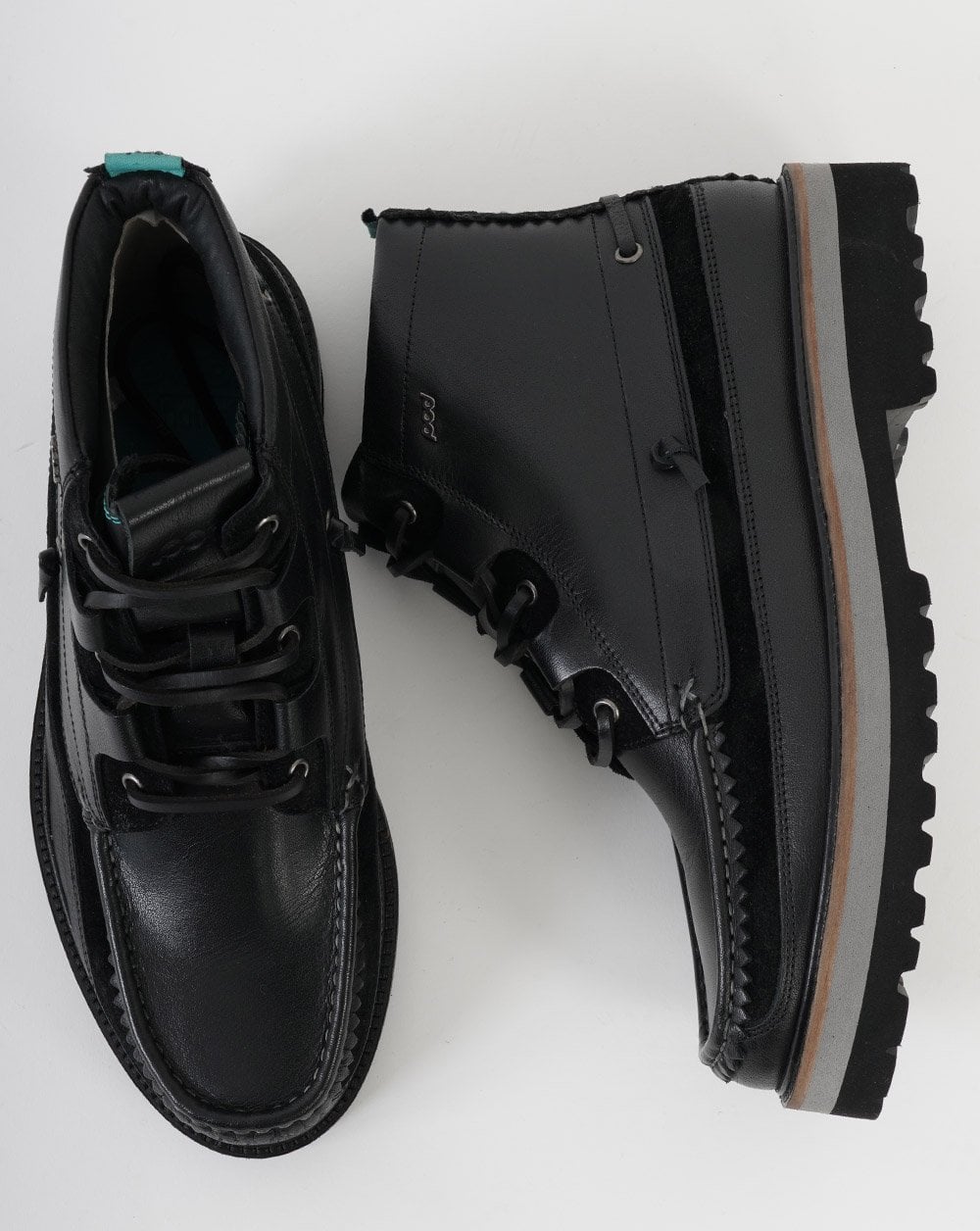 Pod Benedict Leather Moccasin Boot Black