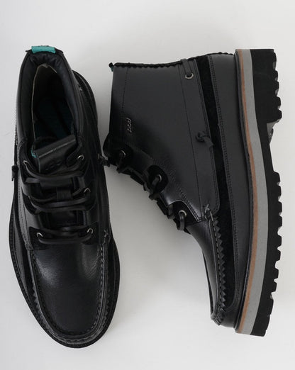 Pod Benedict Leather Moccasin Boot Black