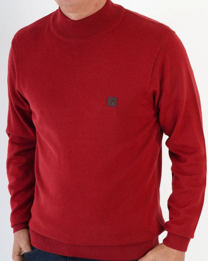 Gabicci Vintage Duke Turtle Neck Dark Red