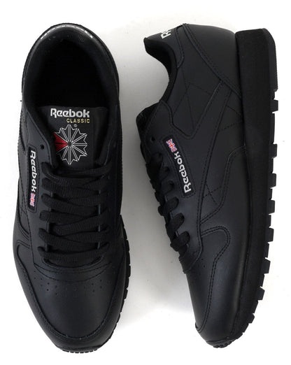 Reebok Classic Leather Trainers Black/Black