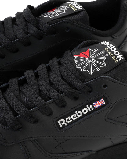 Reebok Classic Leather Trainers Black/Black
