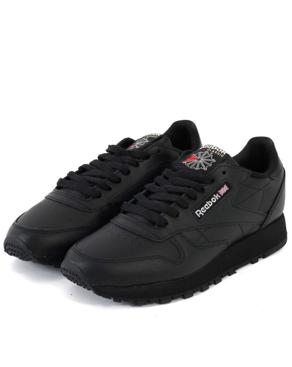 Reebok Classic Leather Trainers Black/Black
